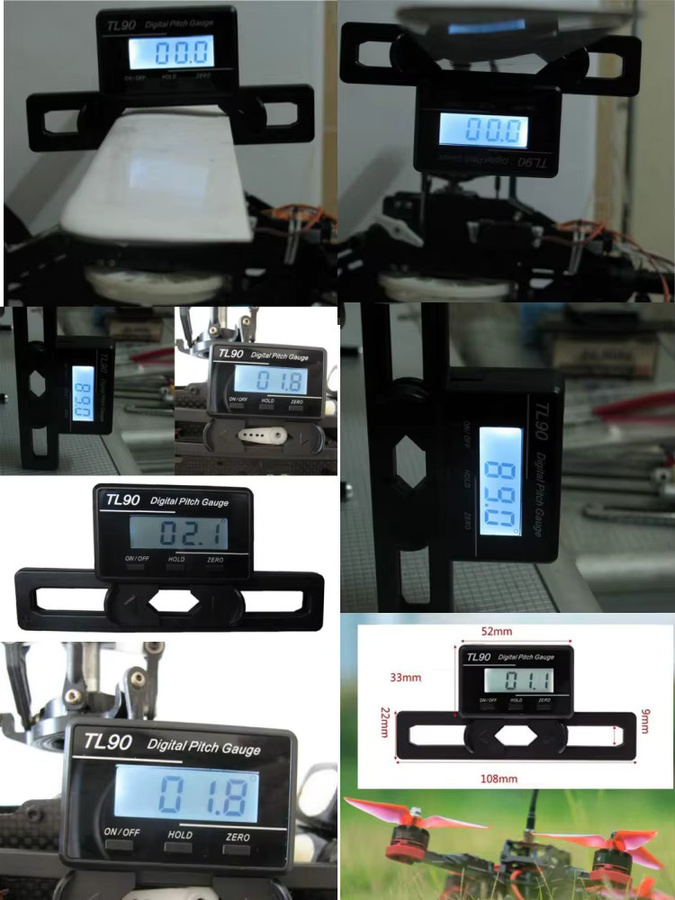 MKronRC TL90 Digital Pitch Gauge, LCD Hintergrundbeleuchtung, Gyro Sensor, Werkzeug - Bild 5