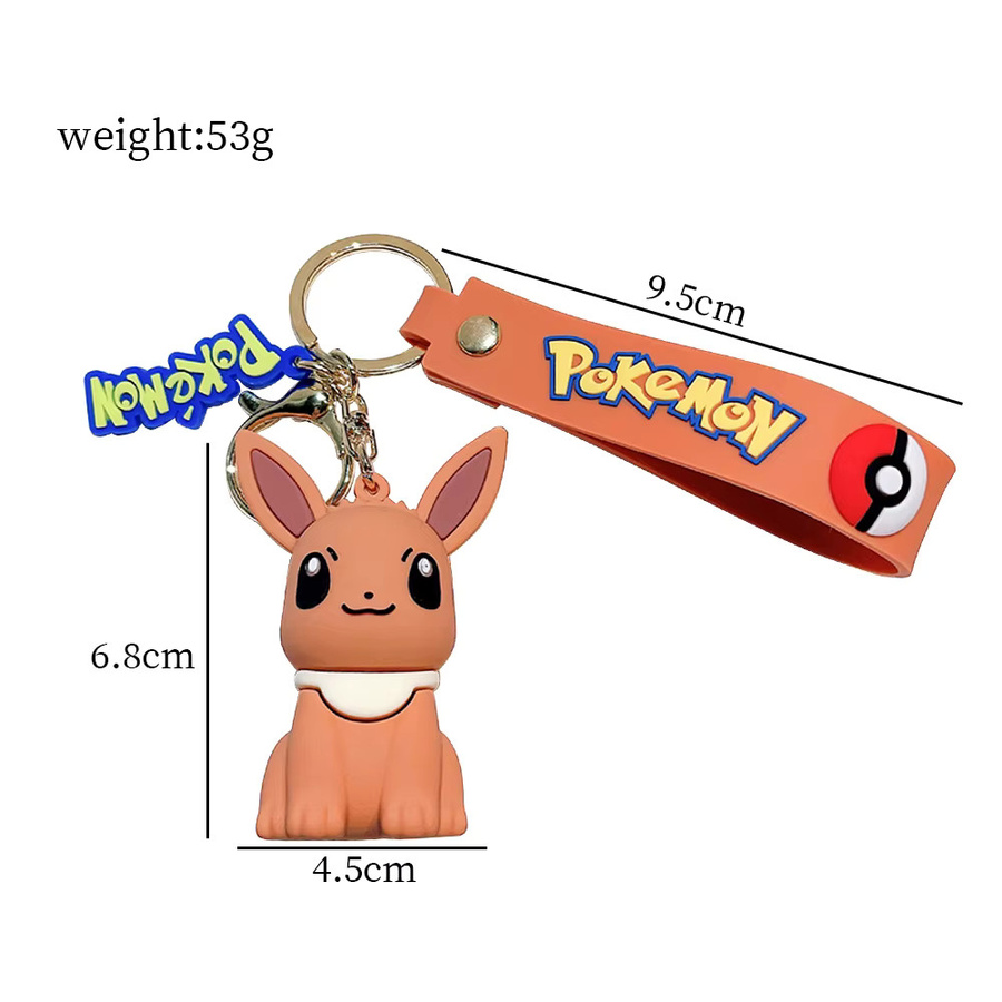 Potdemiel Schlüsselbund Pikachu Eevee Snorlax Bulbasaur, Kinder - Bild 2