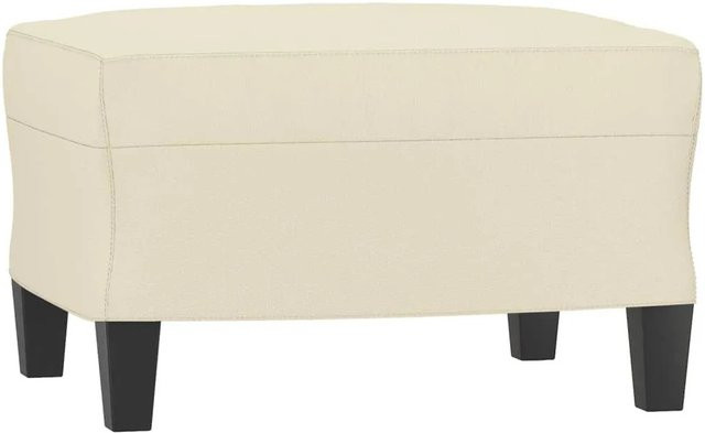 vidaXL Fußhocker Beige Kunstleder B/T/H: 60 x 50 x 41 cm - Bild 1