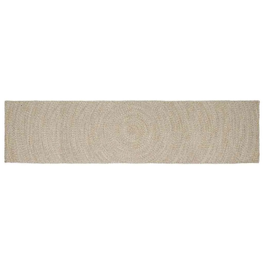 vidaXL Bereichsteppich aus Jute in Natur und Weiß, B/T: 80 x 400 cm - Bild 2