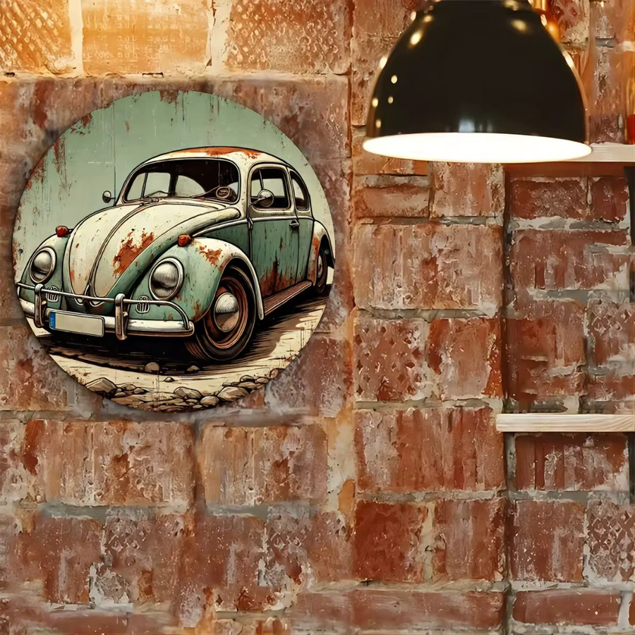 Potdemiel Retro Metallschild Rund in Multicolour als Wanddekoration für Zuhause und Bar, B: 20 cm, H: 20 cm, T: 1 cm - Bild 3