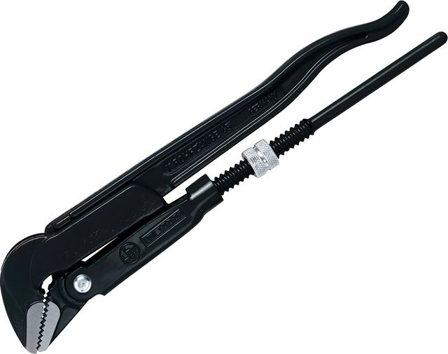 LUX-TOOLS Eckrohrzange aus Chrom-Vanadium-Stahl in Schwarz, Länge: 320 mm - Bild 1