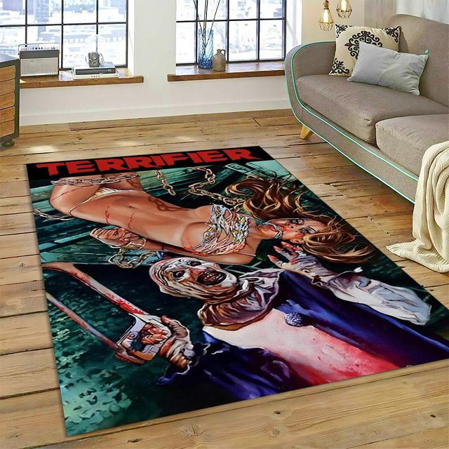 Karpetti 3D Terrifier 3 Horror Clown Teppich für Wohnzimmer und Schlafzimmer, B/B: 100 x 150 cm - Bild 1