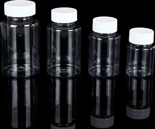 Transparente Kunststoff-Siegelbehälter für Pulver und Medikamente, 15 ml, 100 ml oder 150 ml - Bild 1