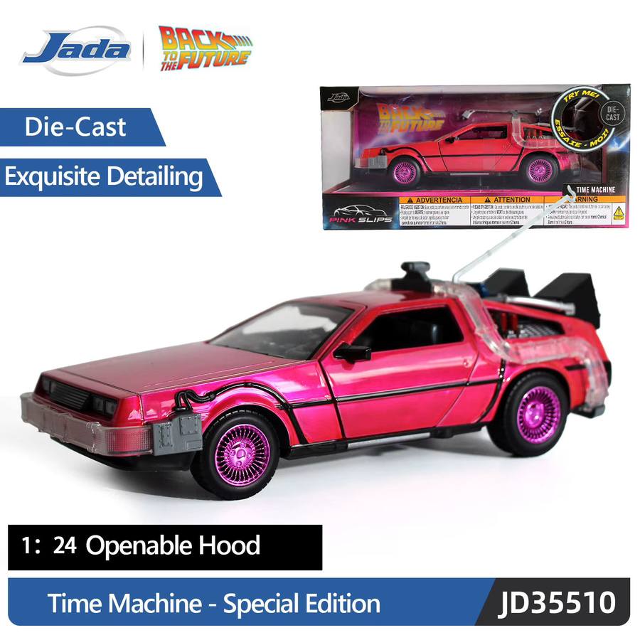 JADA Toys Zurück in die Zukunft Pink Slips Edition Time Machine, Druckgussmodell, 1:24 - Bild 2