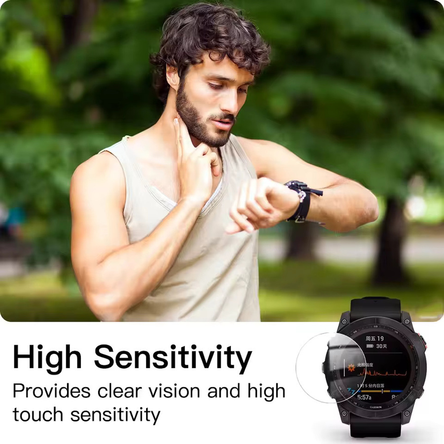 Set aus 3 bis 5 Displayschutzfolien aus gehärtetem Glas für Garmin Forerunner 955 945 255 245 Musik 55 in Transparent - Bild 5