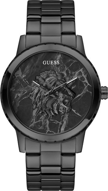 Guess Armbanduhr Monarch, Quarz, Edelstahl, Schwarz, 44 mm, Herren - Bild 1