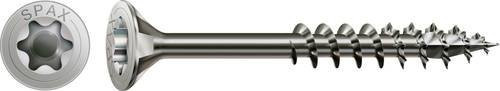 Spax Holzschraube Edelstahl A2 mit Torx-Antrieb, Farbe Silber, Durchmesser: 8 mm, Länge: 100 mm, 50 Stück - Bild 1