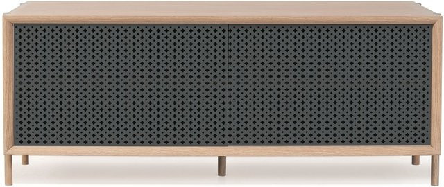 Hartô Gabin Sideboard ohne Schubladen aus Holz und Stahl mit Lochmuster - Bild 1