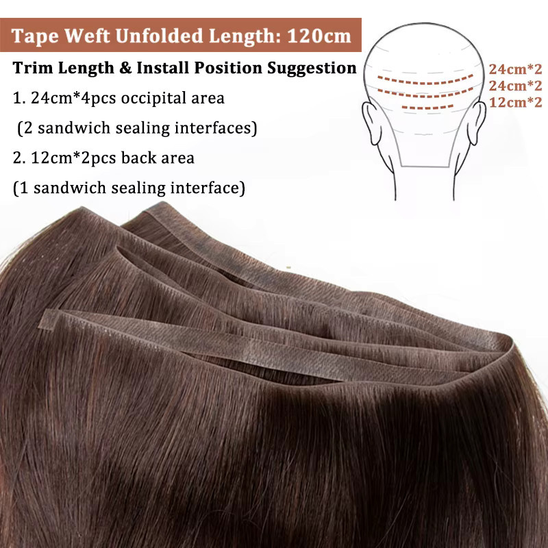 BOYMIA Tape-Extensions, Remy-Echthaar, 12-22 Zoll - Bild 5