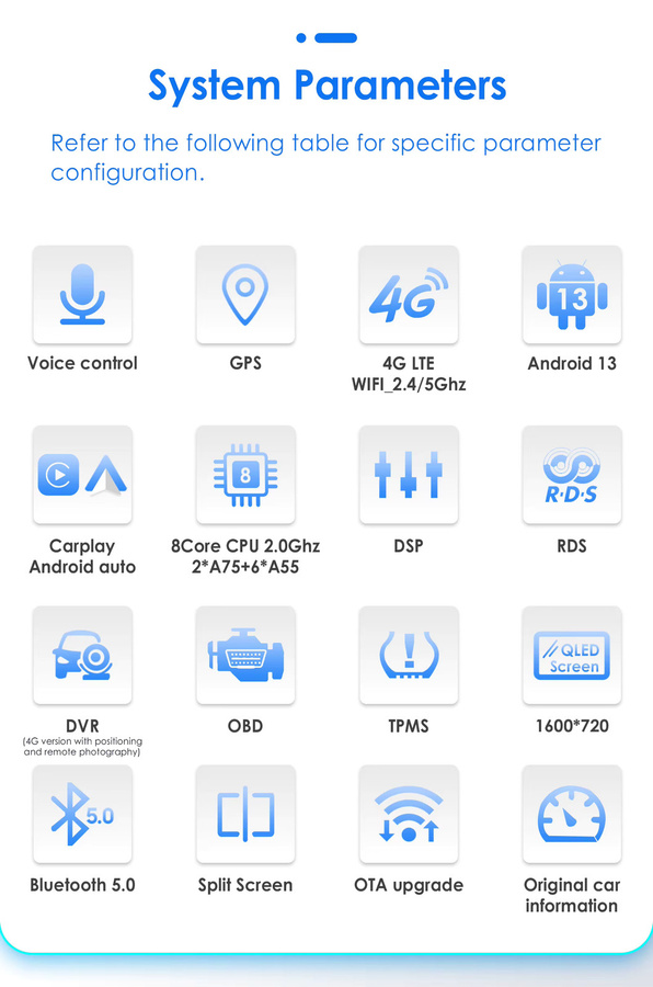 OSSURET 10,1 Zoll Android 14 Autoradio mit Carplay und GPS in Schwarz für Citroen Berlingo 2019, Peugeot Partner Rifter 2020 und Opel Combo - Bild 3