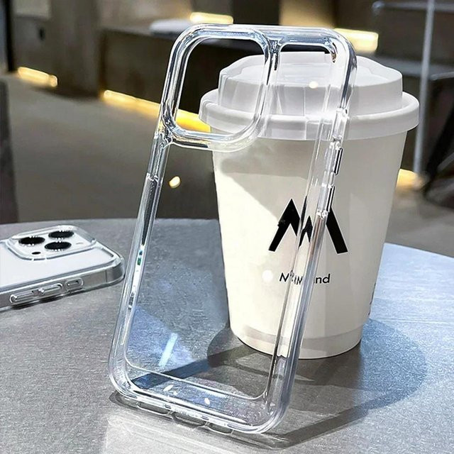 Stoßfeste Silikon Schutzhülle für Apple iPhone in Transparent Grau - Bild 1