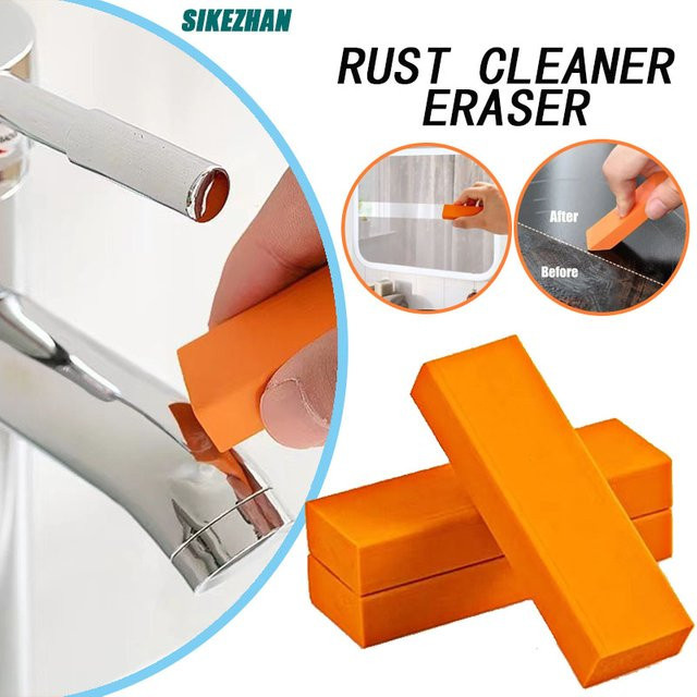 SIKEZHAN Melamin Radiergummi Reinigungsschwamm in Orange zur Entfernung von Rost und Kalk für Bad und Küche - Bild 1