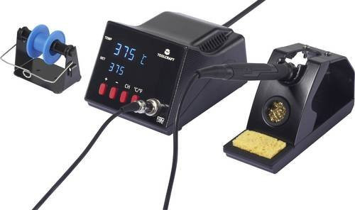 TOOLCRAFT TO-8962 ESD Lötstation digital 70W bis max. 480°C in Schwarz inklusive Lötspitze - Bild 1