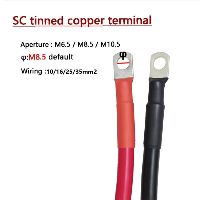 TAKORI Batterie-Verbindungskabel aus PVC-Kupferdraht mit SC-Anschluss für Auto-Batterien und Wechselrichter, Farben: Rot und Schwarz - Bild 3