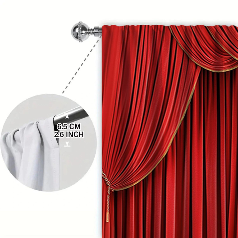 Set aus 2 bedruckten Vorhängen von Tonnika Chen in Rot aus Polyester mit Lichtschutzfunktion, Breite: 100 cm, Höhe: 70 cm - Bild 3