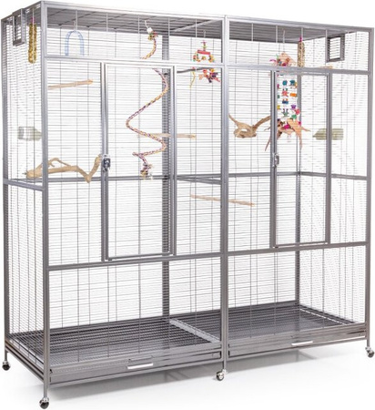 Montana Cages Voliere New Sydney II hellgrau B/T/H: 180 x 70 x 180 cm