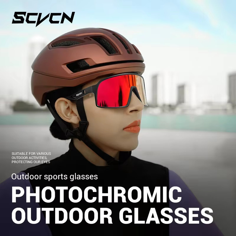 Scvcn Sportsonnenbrille, Vollrand, black, unisex, Kunststoff - Bild 3