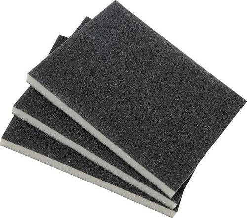 Kwb 089010 Schleifschwamm für Holz und Metall, fein, Schwarz, 3 Stück - Bild 1
