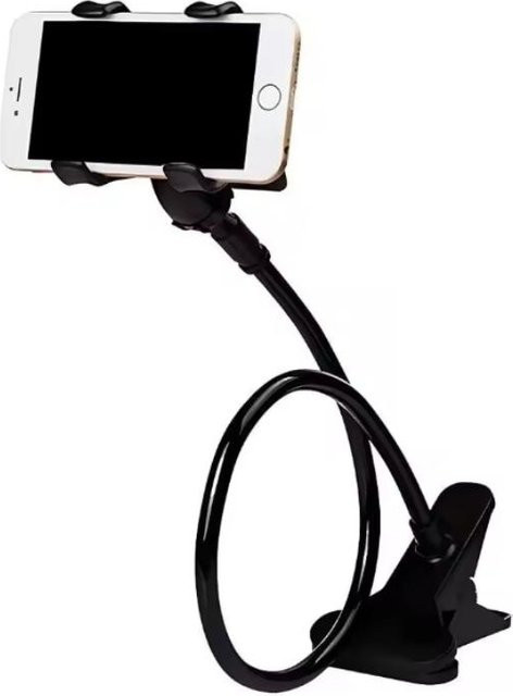 Binchi Outdoor Product Universeller 360 Grad drehbarer Handyhalter mit flexiblem Lazy Halterung und Clip für Smartphones, Schwarz - Bild 1