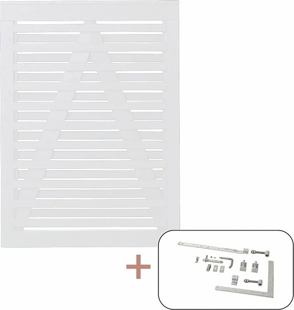 Plus Einzeltor Osaka aus Nadelholz in Weiß, Breite: 100 cm, Höhe: 136 cm - Bild 1