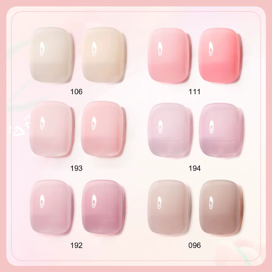 LIMEGIRL Gel-Nagellack-Set, 6 Farben, Transparentes Rosa, Glänzend - Bild 2