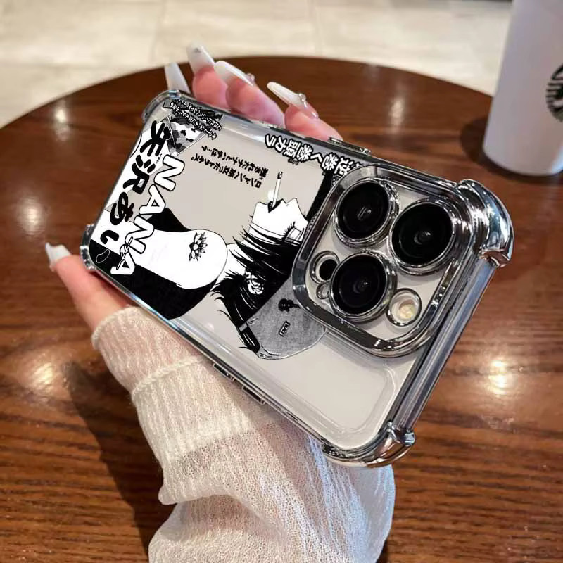 Anime NANA Handyhülle für iPhone 17 AIR 16E 16 15 14 13 12 11 XS Pro Max mini Plus sturzsicher und galvanisiert - Bild 4