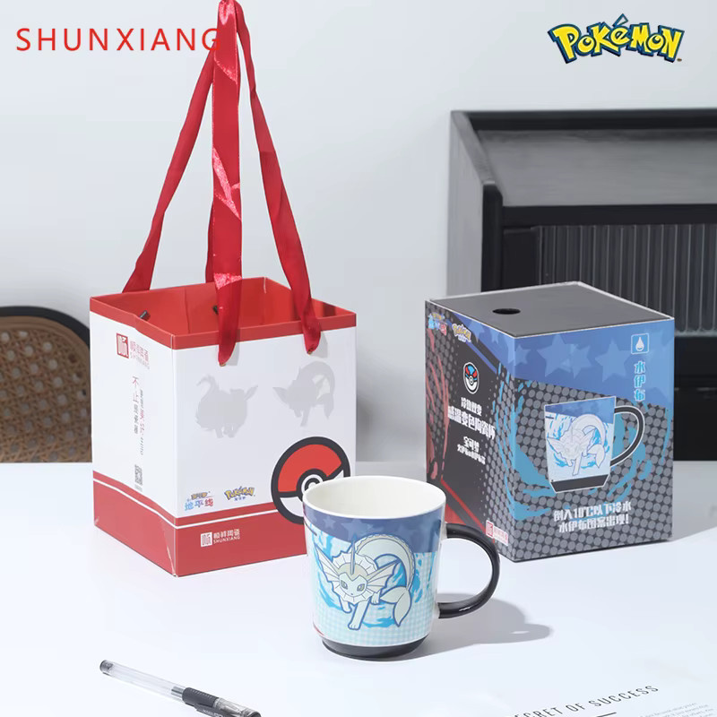 SHUNXIANG Pokémon Keramikbecher mit Farbwechsel Design Vaporeon & Flareon, Mehrfarbig, Trinkgeschirr für Heiß- und Kaltgetränke - Bild 5