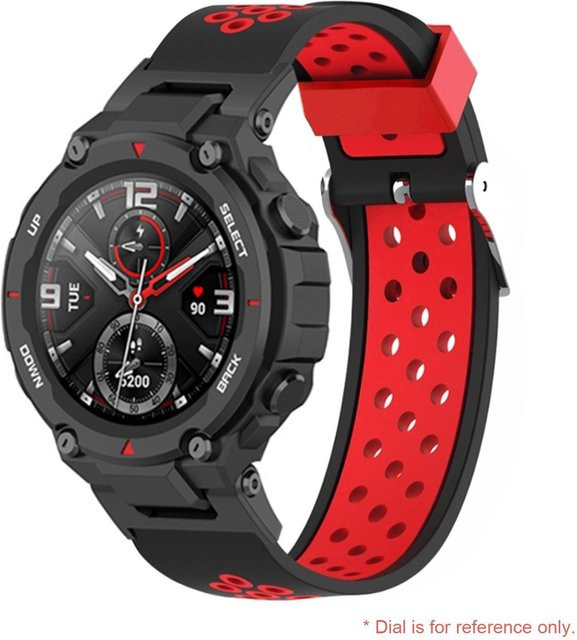KaiSai Uhrenarmband Silikon, Schwarz, Red, Unisex - Bild 1