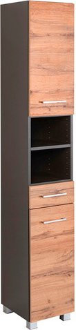 HELD MÖBEL Seitenschrank Paris in Eiche, Mehrfarbig, Breite: 30 cm, Höhe: 180 cm, Tiefe: 35 cm - Bild 1
