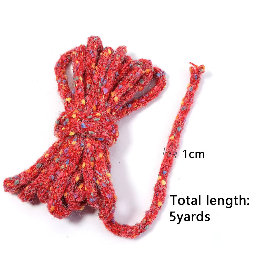 louleur Schnur, Wolle, bunt, 10 mm, 5 Yards - Bild 1