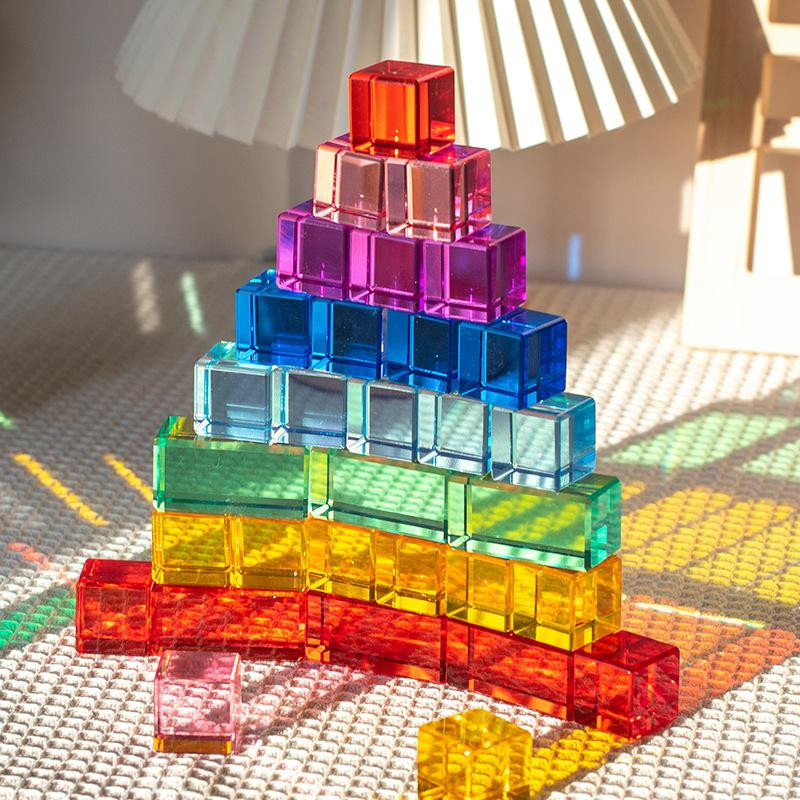 Fashnics Regenbogenkristall Acrylwürfel Lern-Bausteine - Bild 3