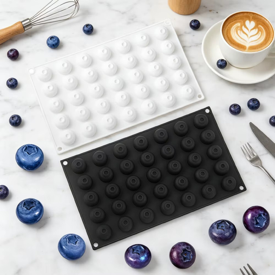 Meibum Backform aus Gummisilikon in Blaubeer-Optik für Mousse, Schokolade und Pudding - Bild 5