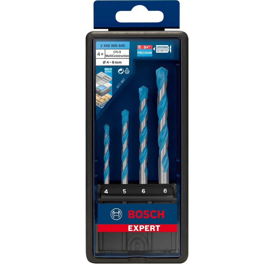 Bosch Expert CYL-9 MC Mehrzweckbohrer-Set, 4-teilig, blau, mit Carbide-Spitze - Bild 2