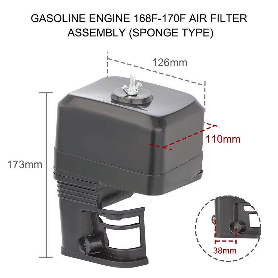 Xcan Luftfilter Baugruppe für 168f-170f GX160-GX200 Benzinmotoren und Zubehör - Bild 2