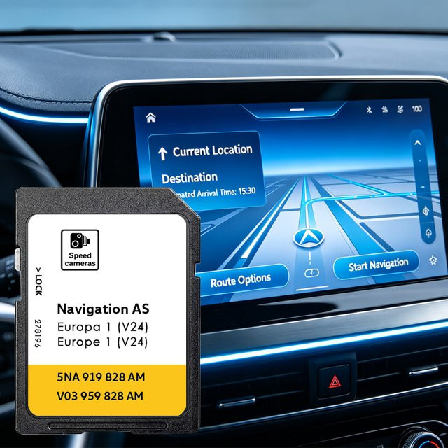Discover Media MIB2 AS V24 Navigations-Update 2026 Europa-Karte für VW Golf Jetta Passat Polo als SD-Karte 5NA919828AM - Bild 1