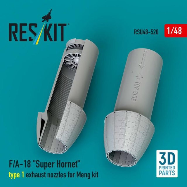 Meng Models F/A-18 Super Hornet Type 1 Exhaust Nozzles, 3D Printed - Bild 1