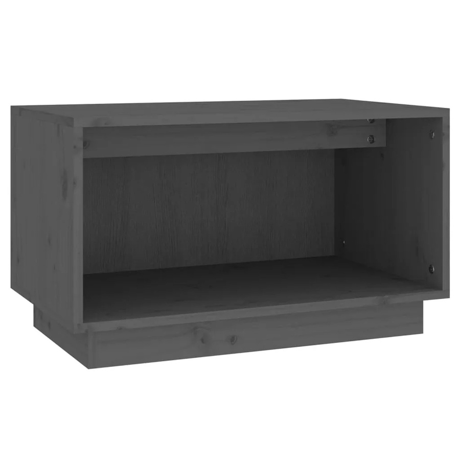 vidaXL TV-Schrank aus Kiefer-Massivholz in Grau, B/T/H: 60 x 35 x 35 cm - Bild 2