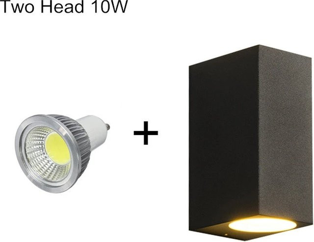 CYLRDXK IP65 wasserdichte GU10 Außenwandleuchte aus Metall in Schwarz für Garten und Villa - Bild 1