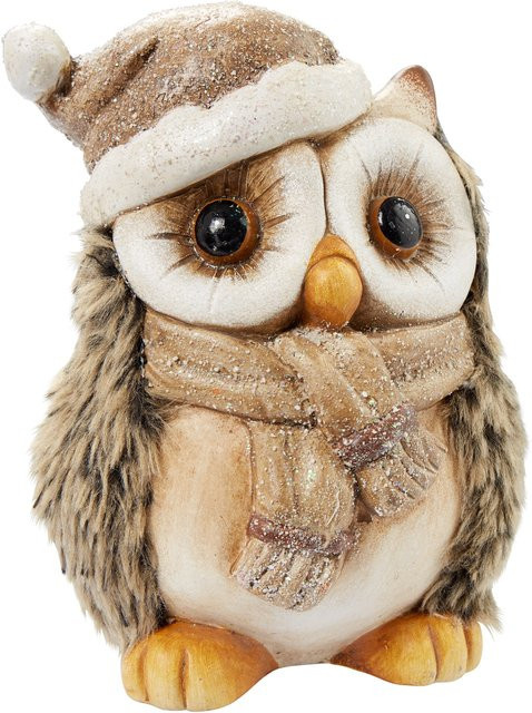Dekofigur Wintereule Frostl von Viva Domo in Braun und Multicolour aus Keramik - Bild 1
