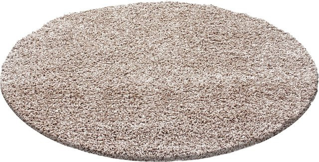 Kadima Design Teppich Hochflor RHEIN in Beige, rund, Durchmesser: 200 cm - Bild 1