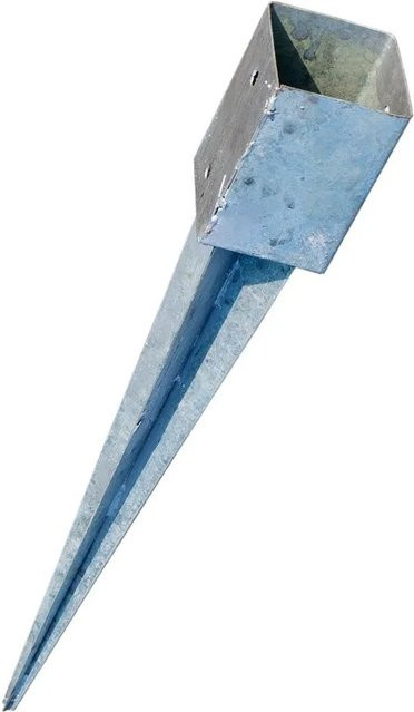 GartenLand Einschlaghülse aus verzinktem Stahl für 7x7 cm Pfosten in Silber - Bild 1