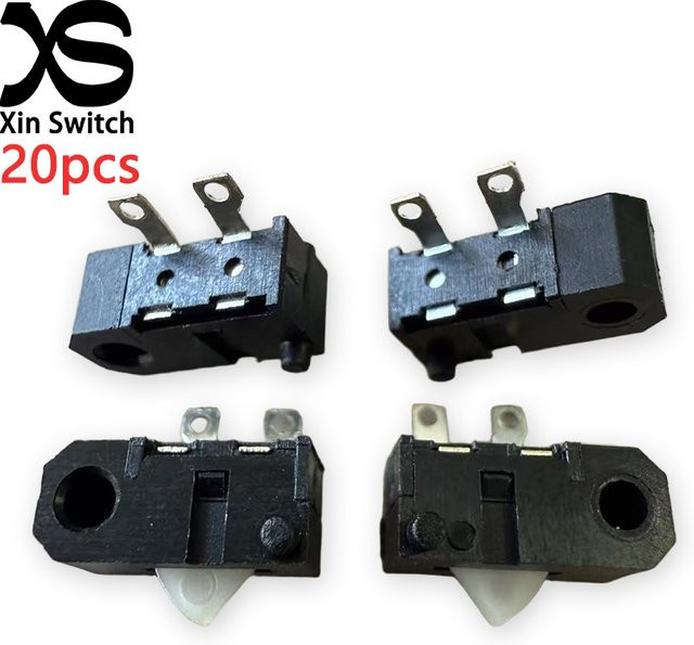 20er Set KFC-V-116 Micro Motion Erkennung Schalter in Schwarz, Selbst-Reset Endschalter, B/T/H: 10 x 3,8 x 6,6 mm - Bild 1