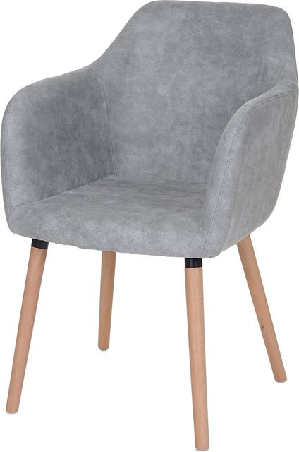 MCW Esszimmerstuhl Vaasa T381 im Retro 50er Jahre Design, Textil, Betongrau - Bild 1