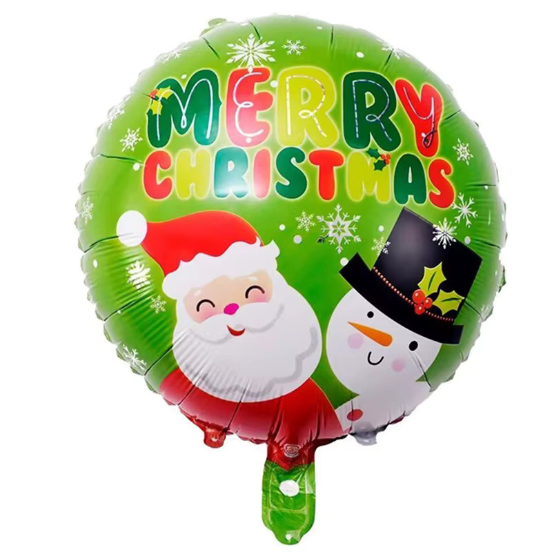 10er Set YAYB Frohe Weihnachten Aluminiumfolienballons für Weihnachts- und Silvesterpartys, Mehrfarbig, Durchmesser: 45,72 cm - Bild 4