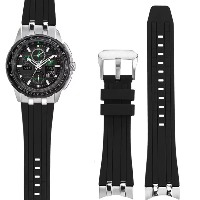 Bürger Uhrenarmband Silikon, Edelstahl, Grün, Herren - Bild 5