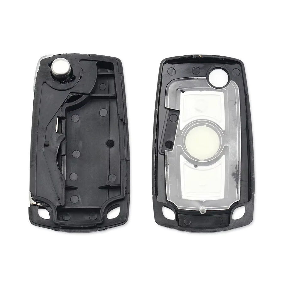 KEYYOU Modifizierte Fernbedienung Flip Schlüssel Shell mit 3 Tasten für BMW E46 E36 E38 E39 E83 E53 Z3 Z4 X3 X5 325i 3 5 7 Serie, Farbe: Schwarz - Bild 3