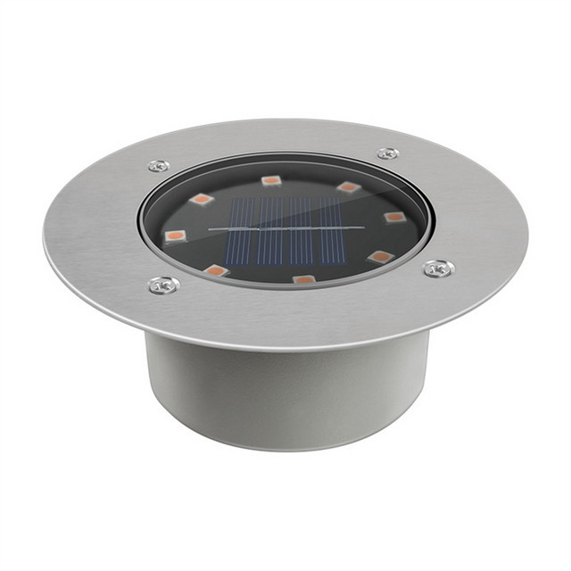 ABMO Solar-Bodenleuchten für den Außenbereich mit kaltweißer LED, wasserdicht für Garten, Hof und Gehwege - Bild 1