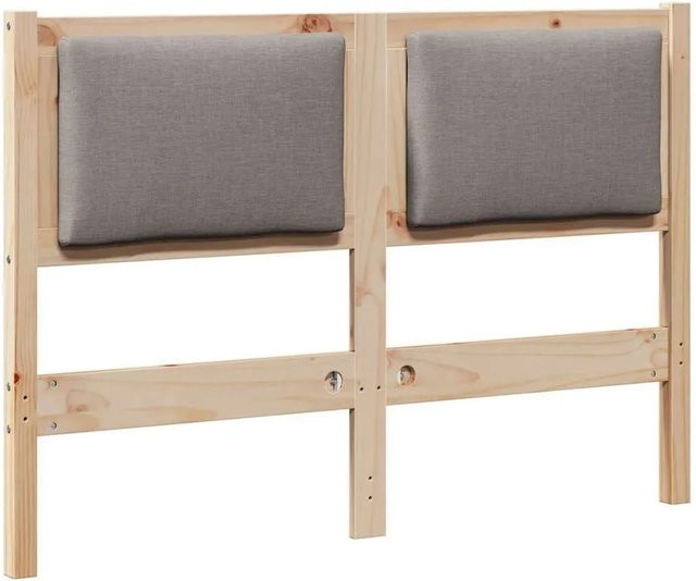 vidaXL Kopfteil aus Massivholz Kiefer in Braun, Modernes Polsterteil für das Schlafzimmer - Bild 1