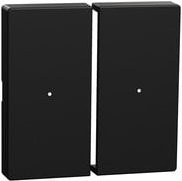 Merten Doppelwippe mit Abdeckung in Schwarz matt MEG5220-0403 - Bild 1